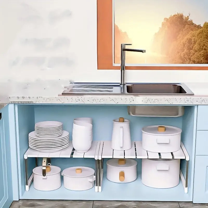 LayerNest™ – Stackable Organizer Shelf for Calm, Tidy Spaces