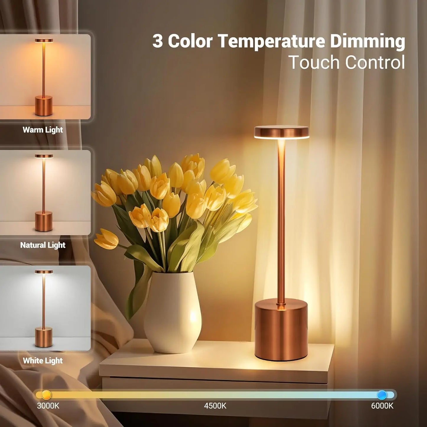 AuraGlow™ – Touch-Control LED Table Lamp