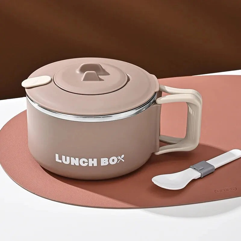 BowlNest™ – 304 Stainless Ramen & Salad Bowl with Lid