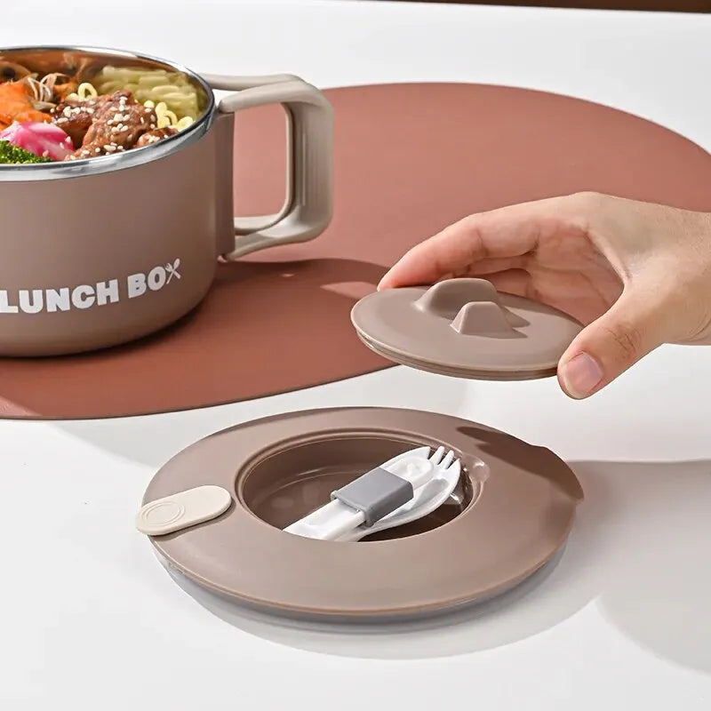 BowlNest™ – 304 Stainless Ramen & Salad Bowl with Lid