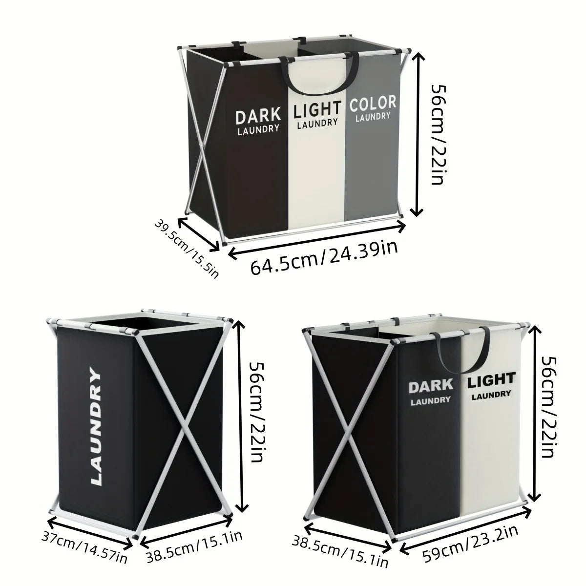 SortEase™ – Minimal Laundry Organizer with Foldable Design