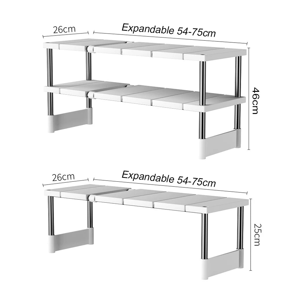 LayerNest™ – Stackable Organizer Shelf for Calm, Tidy Spaces