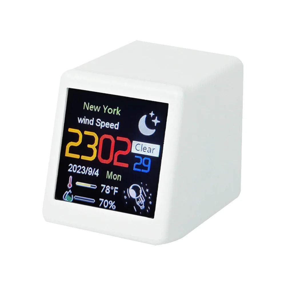 AuraClock™ – Wi-Fi Weather Station Clock for Calm Spaces