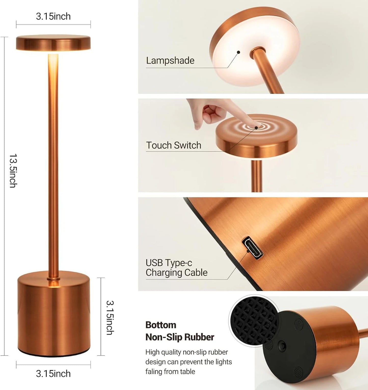 AuraGlow™ – Touch-Control LED Table Lamp