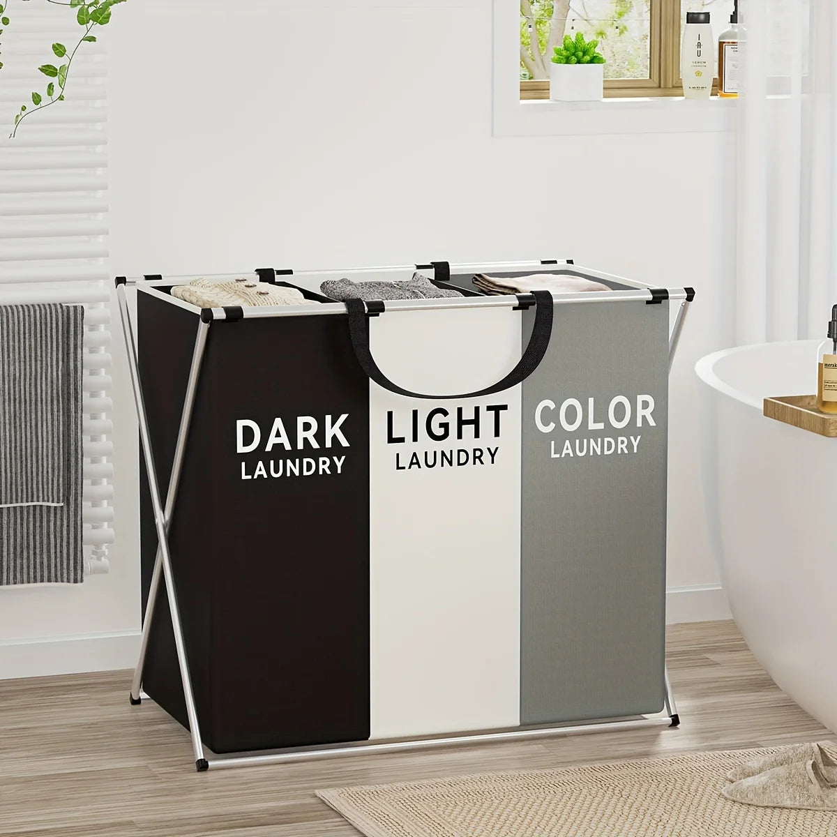 SortEase™ – Minimal Laundry Organizer with Foldable Design