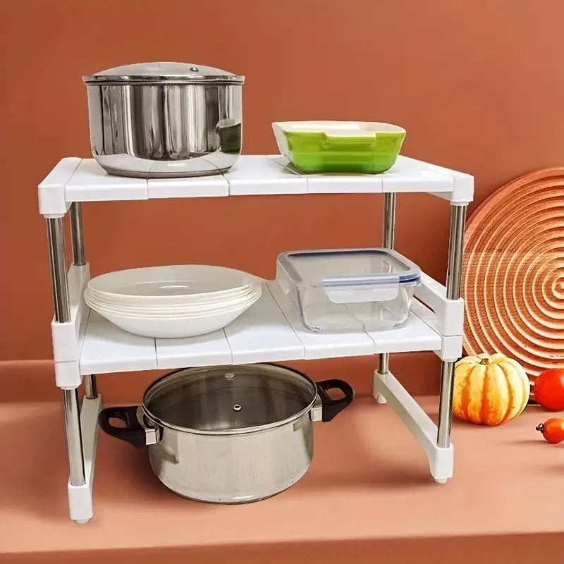 LayerNest™ – Stackable Organizer Shelf for Calm, Tidy Spaces
