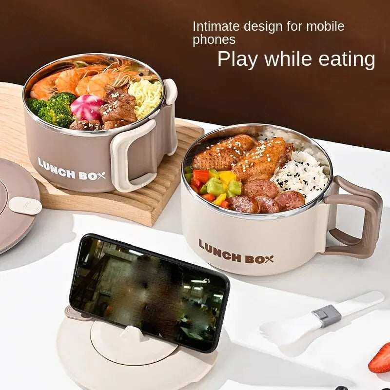 BowlNest™ – 304 Stainless Ramen & Salad Bowl with Lid