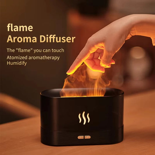 FlameMist™ – Aromatherapy Diffuser with Firelight Glow