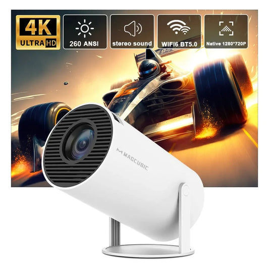 GlowCast™ – Compact Home Cinema Projector with WiFi6 & BT5.0